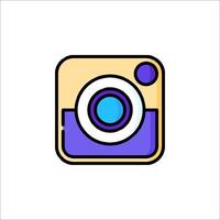 An icon of a camera on a white background vector