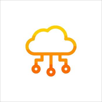 Cloud computing icon vector