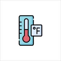 Thermometer icon on white background vector