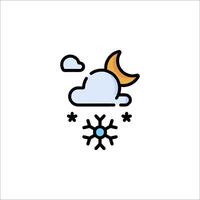 A cloud and a snowflake icon vector