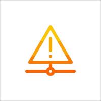 A warning triangle icon on white background vector