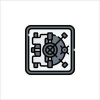 A bank vault icon on a white background vector