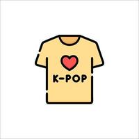 A t - shirt with the word k - pop on it vector
