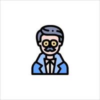 A man with glasses and a mustache vector