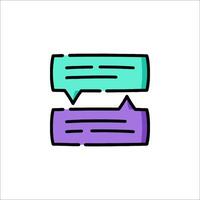 Two speech bubbles with a speech bubble icon vector
