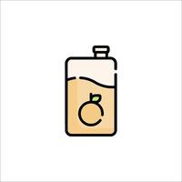 A juice bottle with an apple in it vector