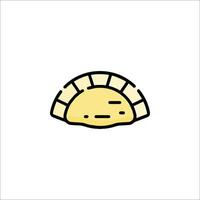 A pie icon on a white background vector