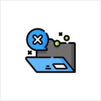 A file icon with a green cross and a red x vector
