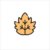 Autumn leaf icon illustration vector