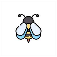 A cartoon bee icon on a white background vector