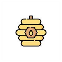 A bee hive icon on a white background vector