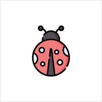 A ladybug icon on a white background vector