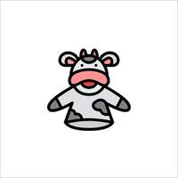 A cow with a red nose and a pink tongue vector