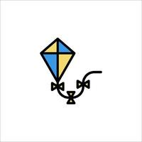 A kite with a bow and arrow on it vector
