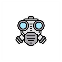 A gas mask icon on a white background vector
