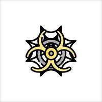 A biohazard symbol on a white background vector