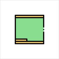 A green and yellow square icon on a white background vector