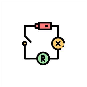 A circuit board with a circuit and a circuit breaker vector