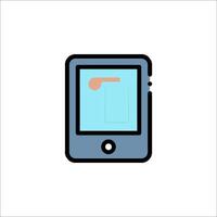 A tablet computer icon on a white background vector