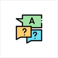 Question mark icon, a, b, c, d, e, f, g, h vector