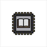 An open book icon on a white background vector