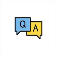 Qa icon illustration vector