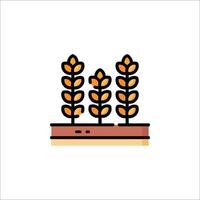 A wheat field with plants in it vector
