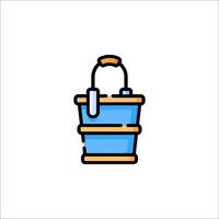 A bucket icon on a white background vector