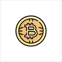 Bitcoin icon illustration vector