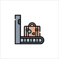 A suitcase and a suitcase on a luggage rack vector