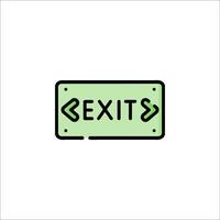 An exit sign with the word exits written on it vector