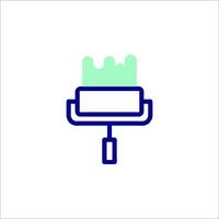 A paintbrush icon on a white background vector