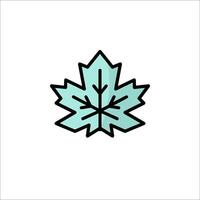 A maple leaf icon on a white background vector