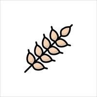 A wheat plant icon on a white background vector