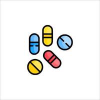 Pills and pills icon on white background vector