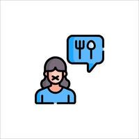A man with a fork and knife in his mouth vector