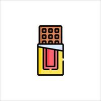 A chocolate bar icon on a white background vector