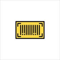 A yellow and black square icon on a white background vector