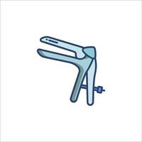 A blue and white pliers icon on a white background vector