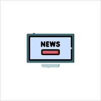 News icon on a computer screen vector
