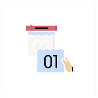 A hand holding a calendar with the number 10 vector