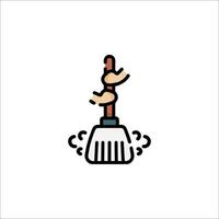 A broom with a handle and a broomstick vector