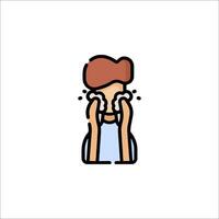 A man with a hand on his face and a hand on his head vector