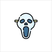 A scream mask icon on a white background vector