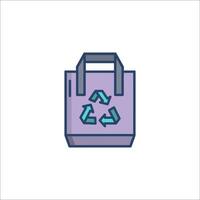 A recycling bag icon on a white background vector