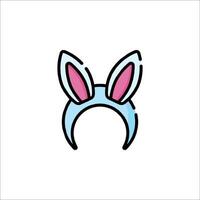 A bunny ear icon on a white background vector