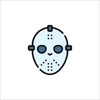A hockey mask icon on a white background vector