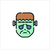 Frankenstein icon, line icon, illustration vector