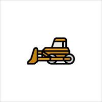 A bulldozer icon on a white background vector