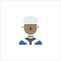 A man in a cap and white hat vector
